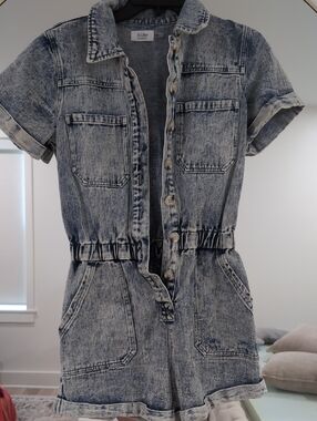 Bluivy Acid Wash Denim Romper